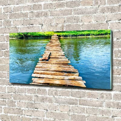 Foto in plexiglas Houten brug