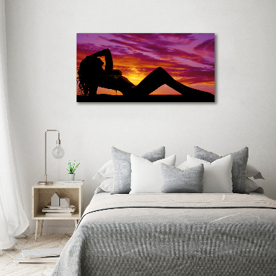 Plexiglas schilderij Silhouet van een vrouw