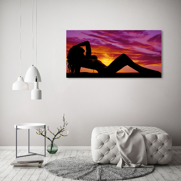 Plexiglas schilderij Silhouet van een vrouw