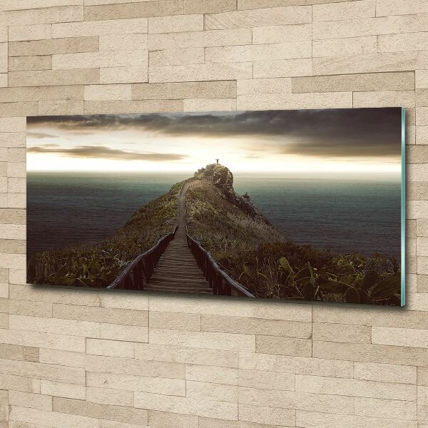 Schilderij op acrylglas Pad op de rots