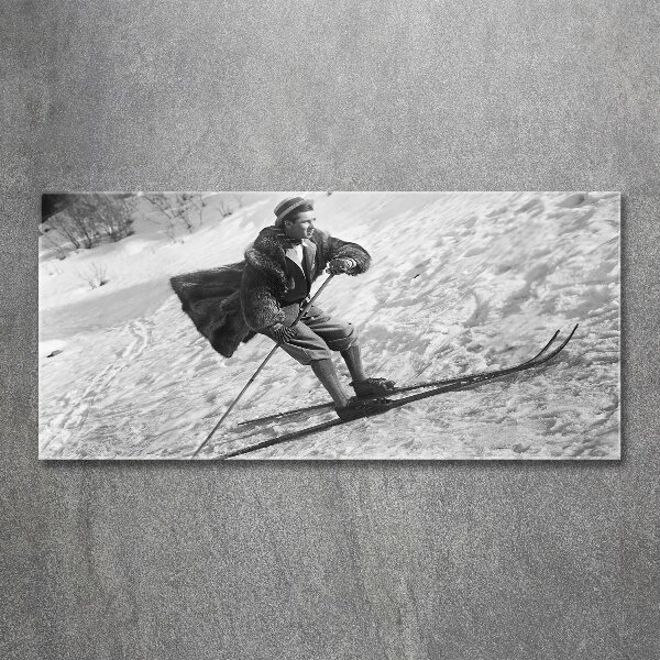 Plexiglas foto Skiër
