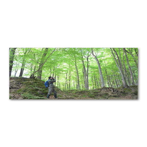 Foto plexiglas Ornitholoog in het bos