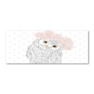 Foto obraz szkło akryl Sowa w wianku