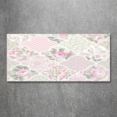 Obraz zdjęcie szkło akryl Róże i ornamenty