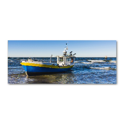 Plexiglas foto Een patrouilleboot op zee