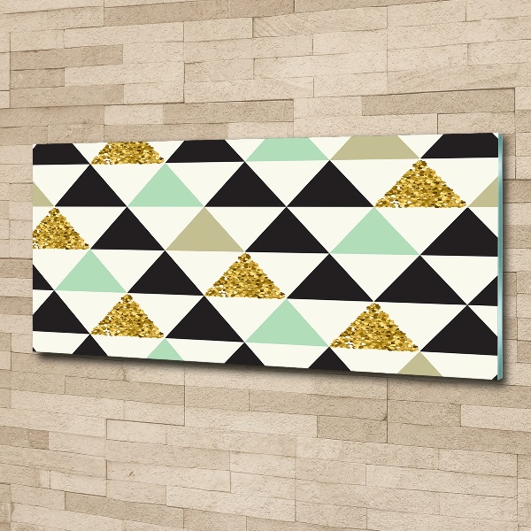 Foto obraz szkło akryl Kolorowe trójkąty