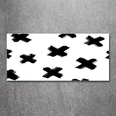 Schilderij op acrylglas Zwart-witte vlekken