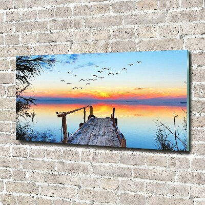 Foto op plexiglas Steiger aan het meer