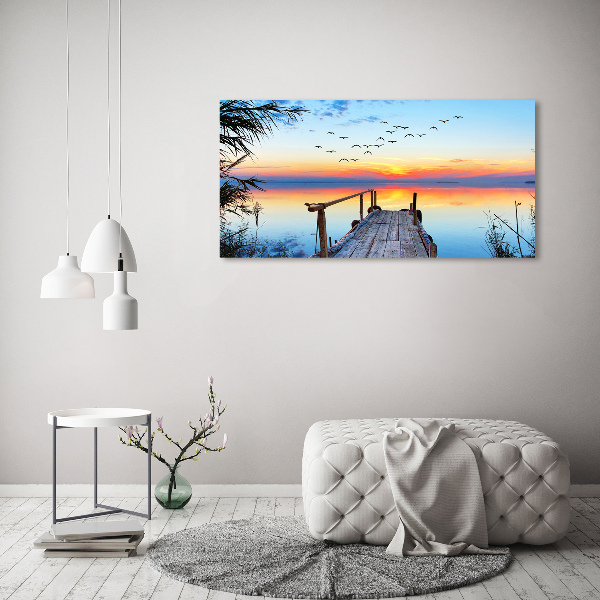 Foto op plexiglas Steiger aan het meer