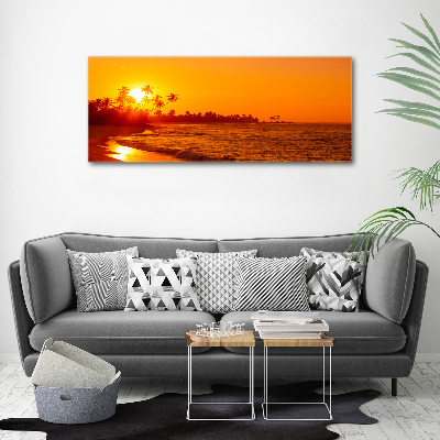 Foto plexiglas Zonsondergangstrand
