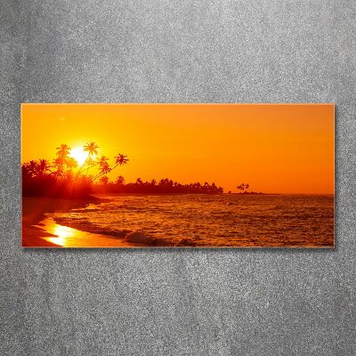 Foto plexiglas Zonsondergangstrand