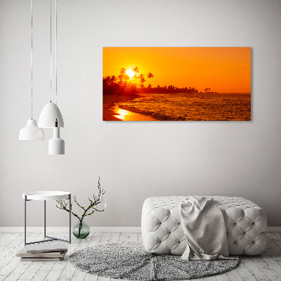 Foto plexiglas Zonsondergangstrand