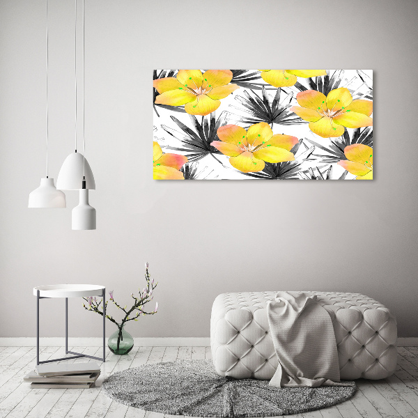 Plexiglas schilderij Tropische bloemen
