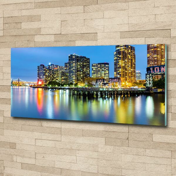 Foto op plexiglas New York 's nachts