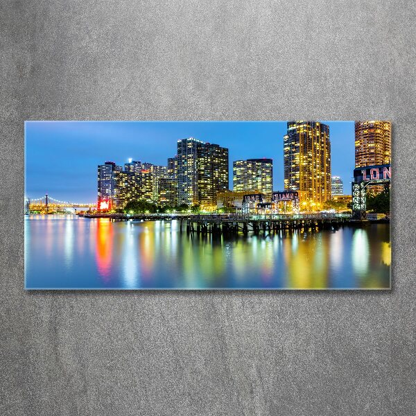 Foto op plexiglas New York 's nachts