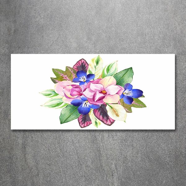 Schilderij op acrylglas Een boeket bloemen