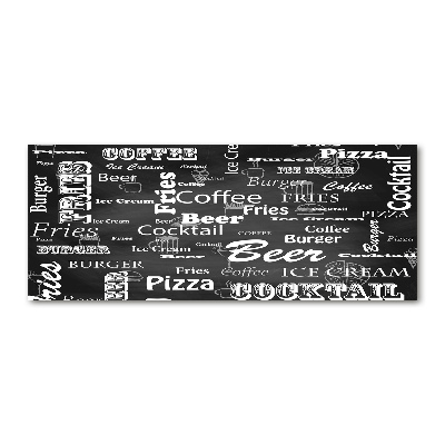 Schilderij op acrylglas Restaurantmenu