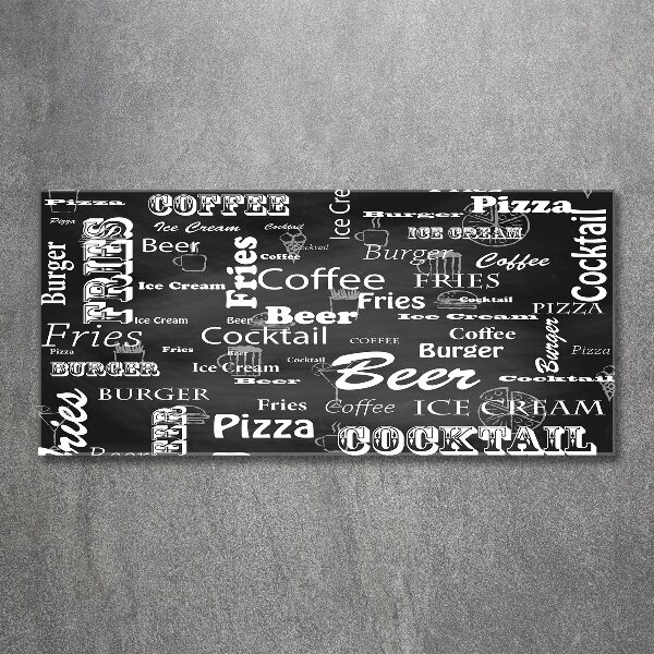 Schilderij op acrylglas Restaurantmenu