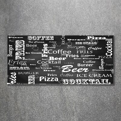 Foto obraz akryl Menu w restauracji