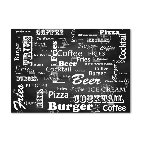 Schilderij op acrylglas Restaurantmenu