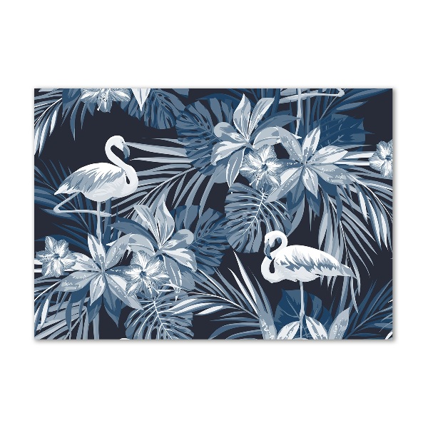 Foto plexiglas Flamingo's en planten