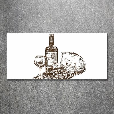 Obraz zdjęcie szkło akryl Wino i przekąski