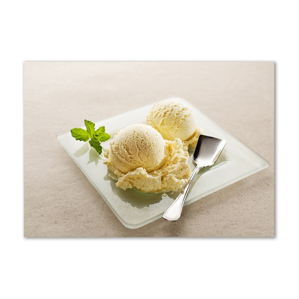 Schilderij op acrylglas IJs op een bord