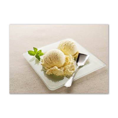 Obraz zdjęcie szkło akryl Lody na talerzu