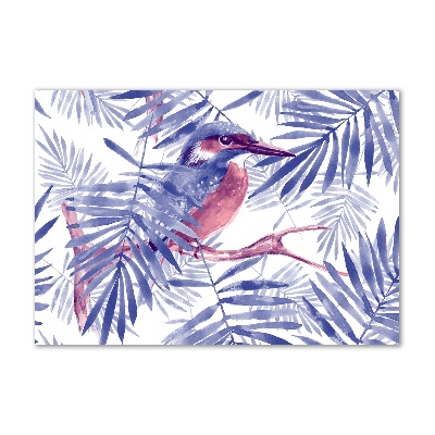 Obraz zdjęcie szkło akryl Rośliny i ptak