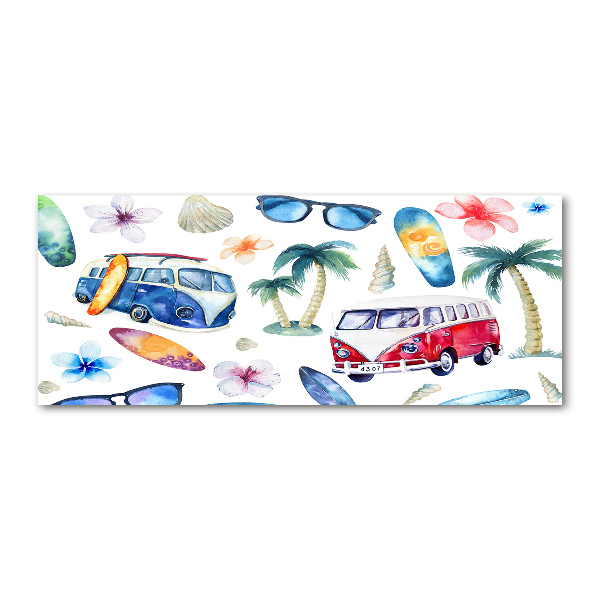 Foto obraz szkło akryl Symbole surfingu