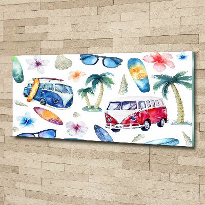 Schilderij op acrylglas Surfsymbolen