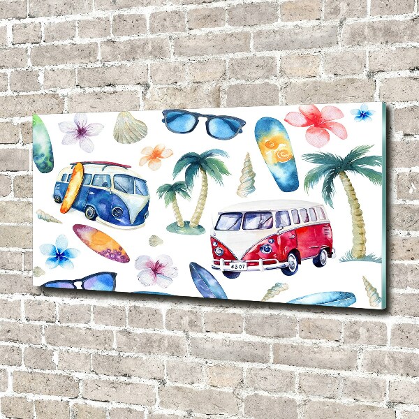 Schilderij op acrylglas Surfsymbolen