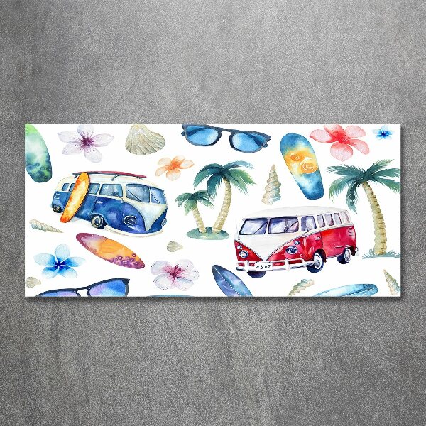 Foto obraz szkło akryl Symbole surfingu