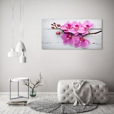 Foto in plexiglas Orchidee op hout