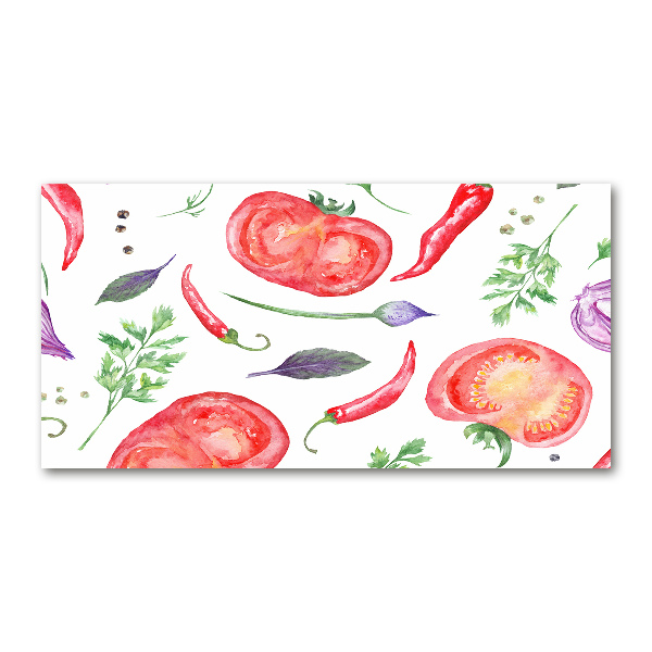Foto plexiglas Tomaat en kruiden