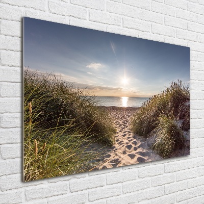 Schilderij op acrylglas duinen aan zee