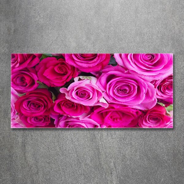 Plexiglas schilderij Boeket roze rozen