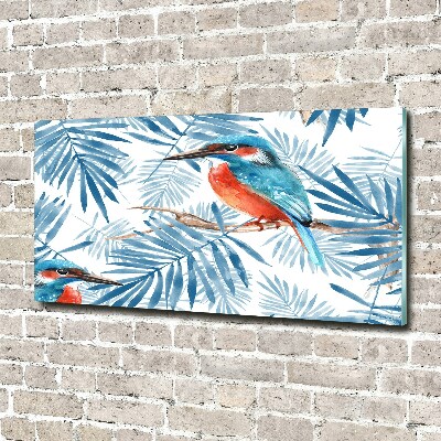 Plexiglas schilderij Planten en vogels