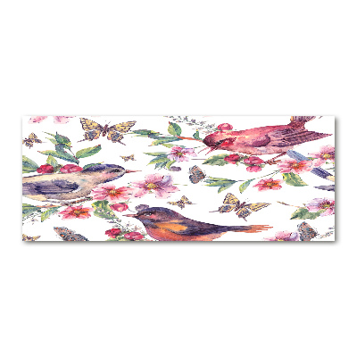 Foto op plexiglas Vogels, vlinders, kersen