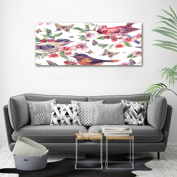 Foto op plexiglas Vogels, vlinders, kersen