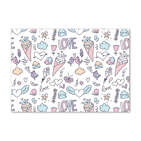 Schilderij op acrylglas Romantisch patroon