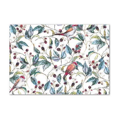 Foto op plexiglas Braambessen en vogels