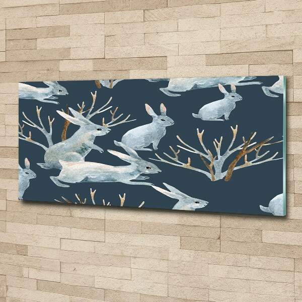 Foto plexiglas Konijnen in de winter