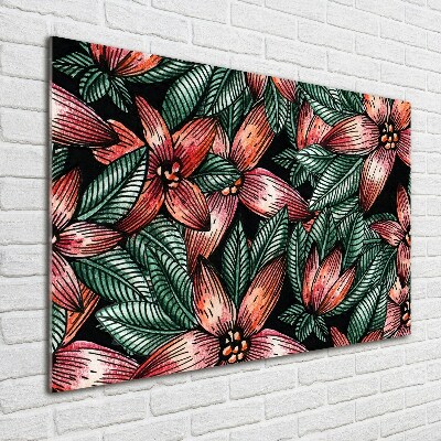 Plexiglas schilderij Bloemenpatroon