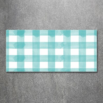 Foto obraz szkło akryl Niebieska krata