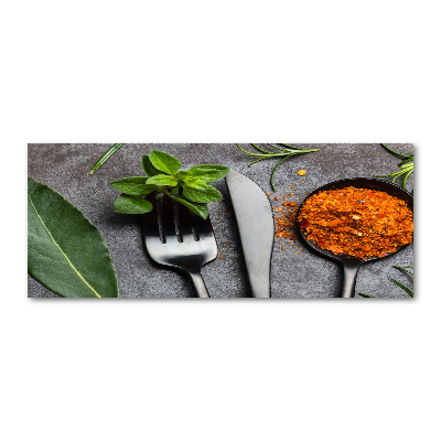 Obraz zdjęcie akryl Sztućce i przyprawy