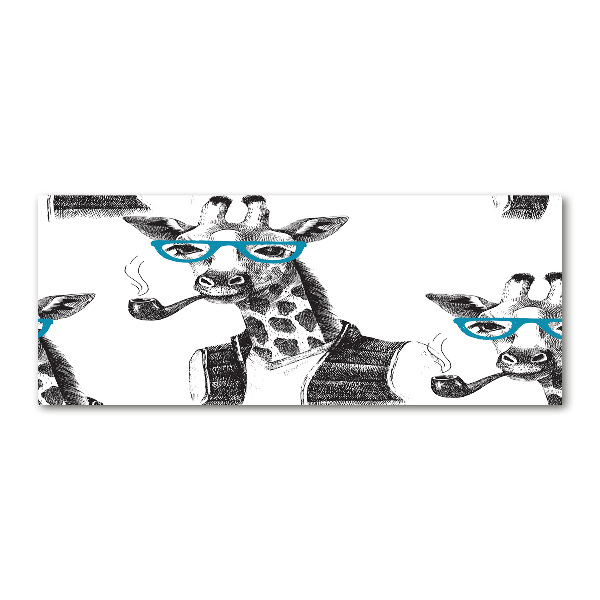 Foto in plexiglas Giraffe met bril