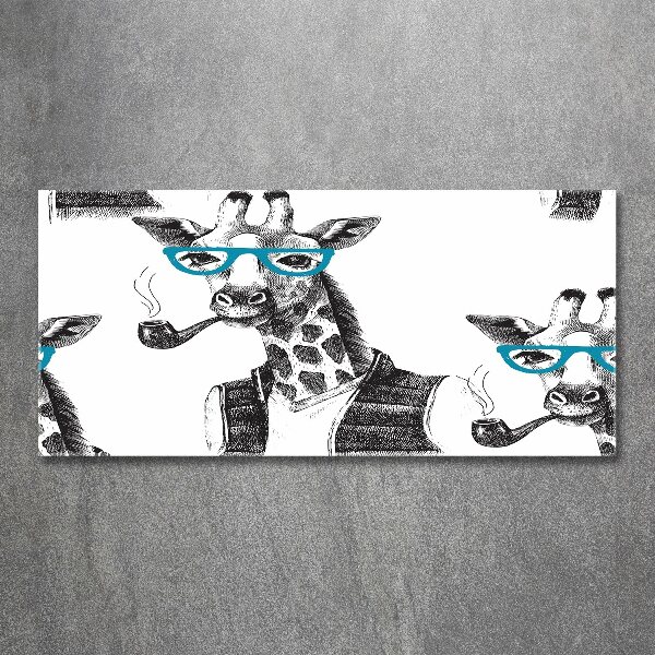 Foto in plexiglas Giraffe met bril