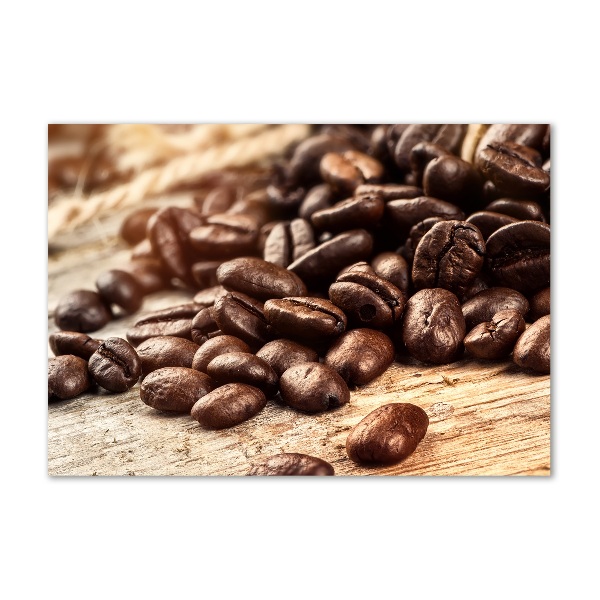 Obraz zdjęcie szkło akryl Ziarna kawy