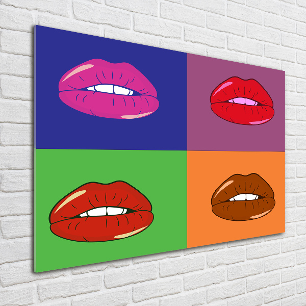 Plexiglas schilderij Kleurrijke lippen